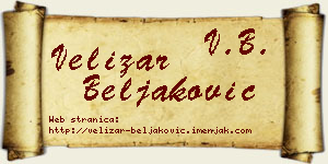 Velizar Beljaković vizit kartica